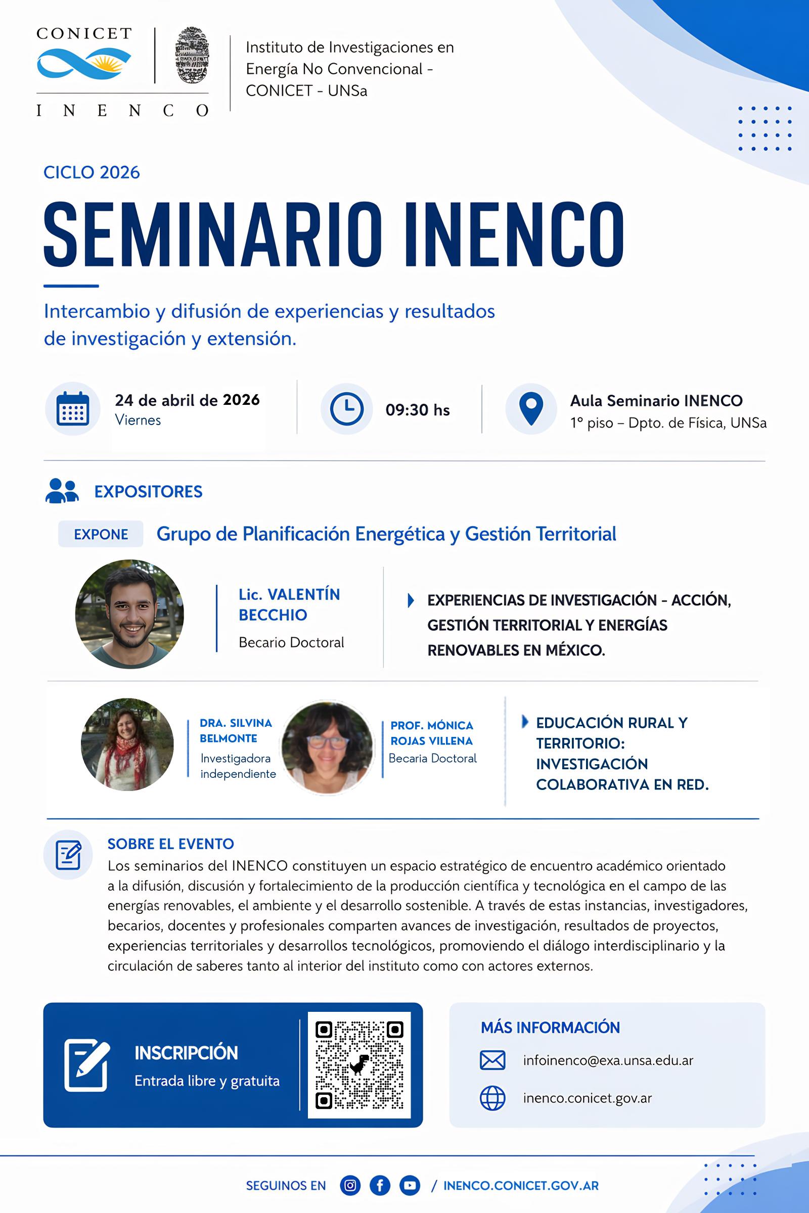 Primer Seminario INENCO 2026